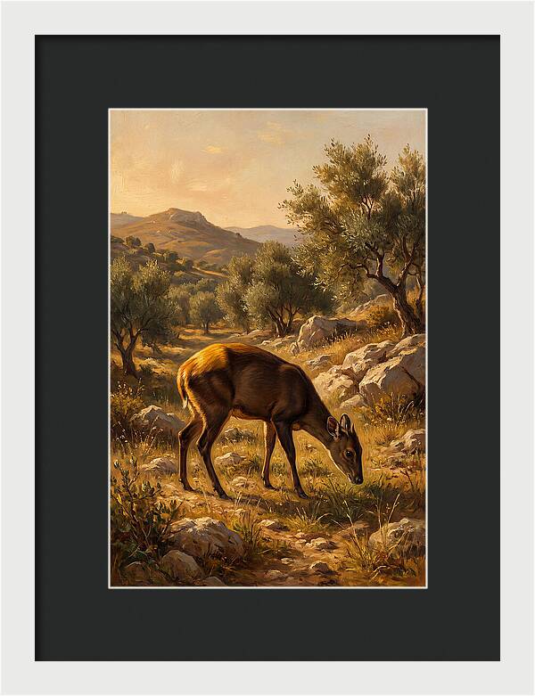Yellow Backed Duiker Grazing