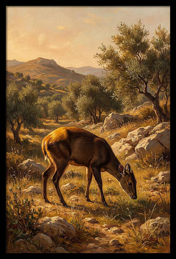 Yellow Backed Duiker Grazing