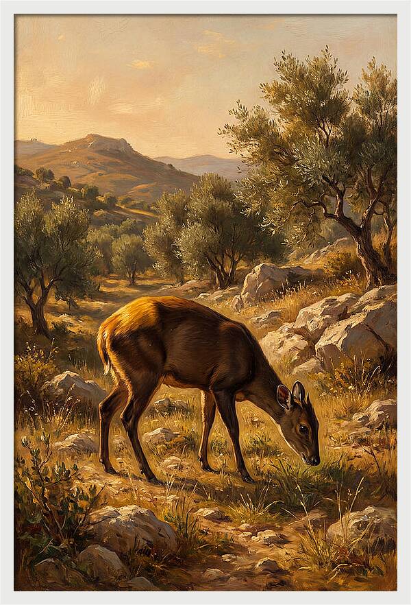 Yellow Backed Duiker Grazing