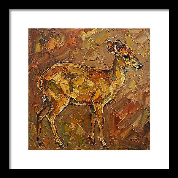 Yellow Backed Duiker In Earth Tones