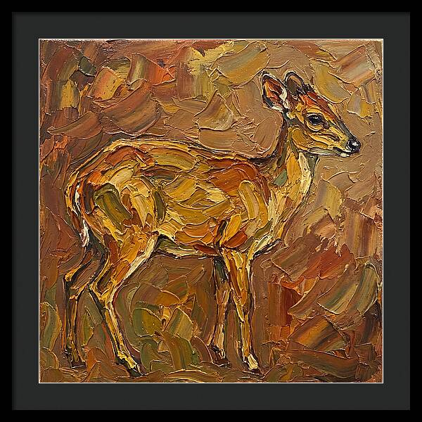 Yellow Backed Duiker In Earth Tones