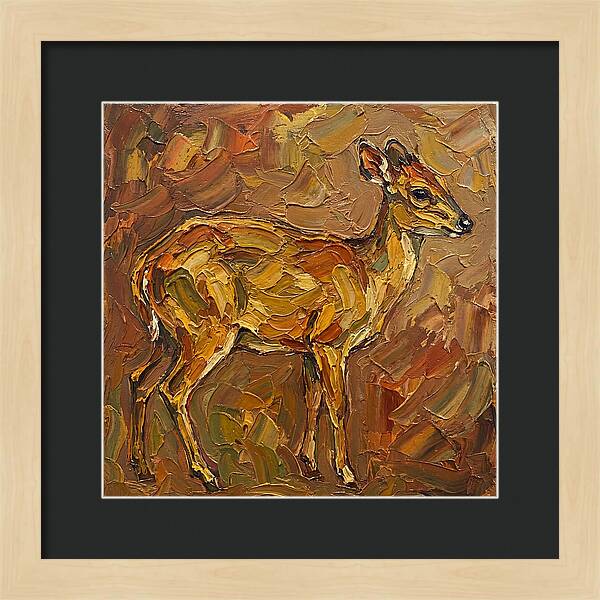 Yellow Backed Duiker In Earth Tones