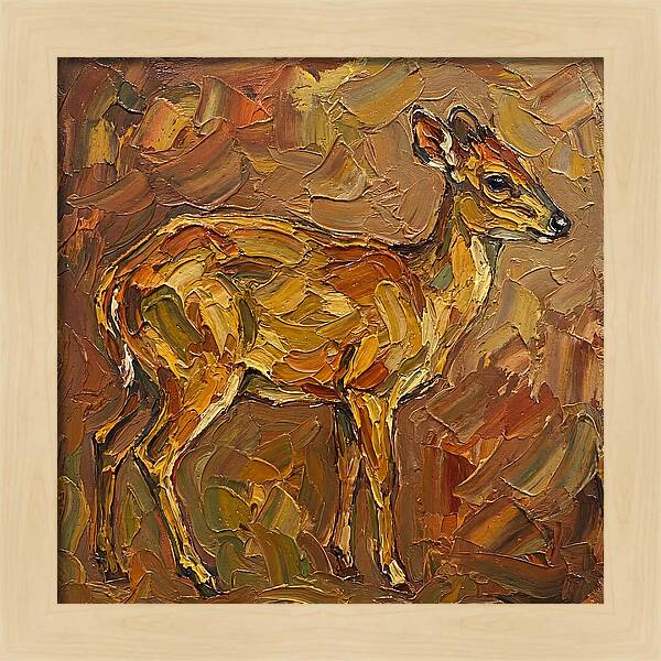 Yellow Backed Duiker In Earth Tones