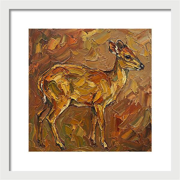 Yellow Backed Duiker In Earth Tones