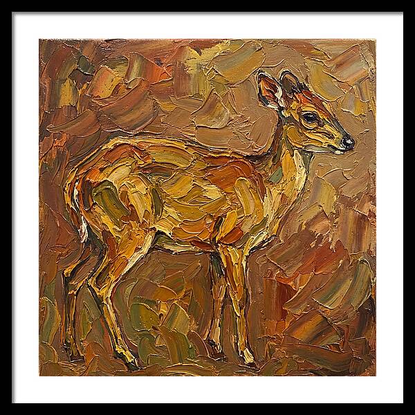 Yellow Backed Duiker In Earth Tones