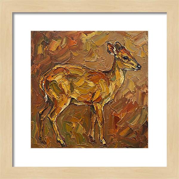 Yellow Backed Duiker In Earth Tones
