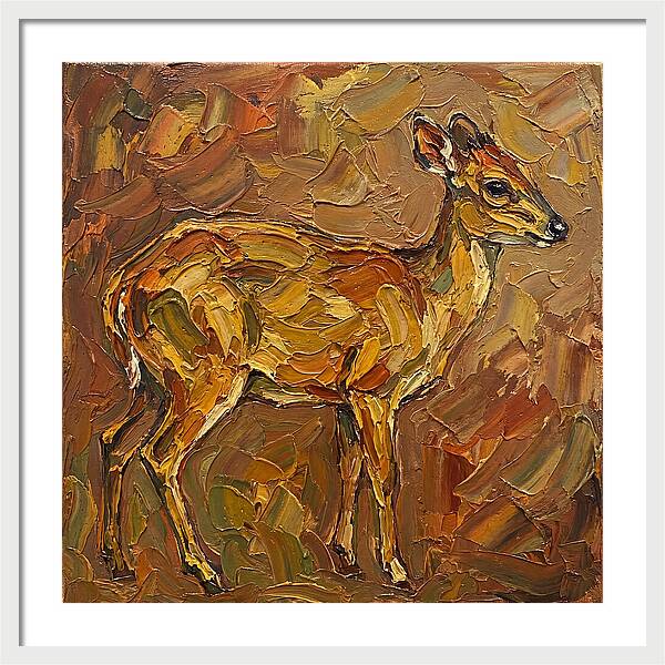 Yellow Backed Duiker In Earth Tones
