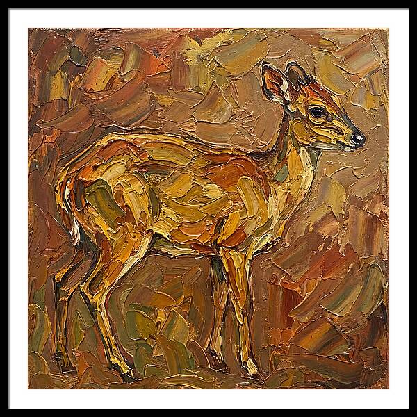 Yellow Backed Duiker In Earth Tones