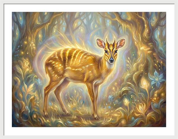 Yellow Backed Duiker In Enchanted Forest