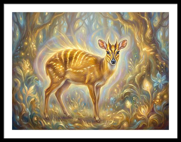 Yellow Backed Duiker In Enchanted Forest