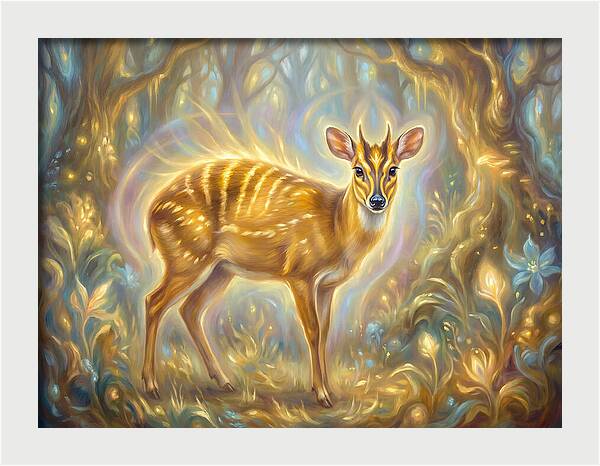 Yellow Backed Duiker In Enchanted Forest