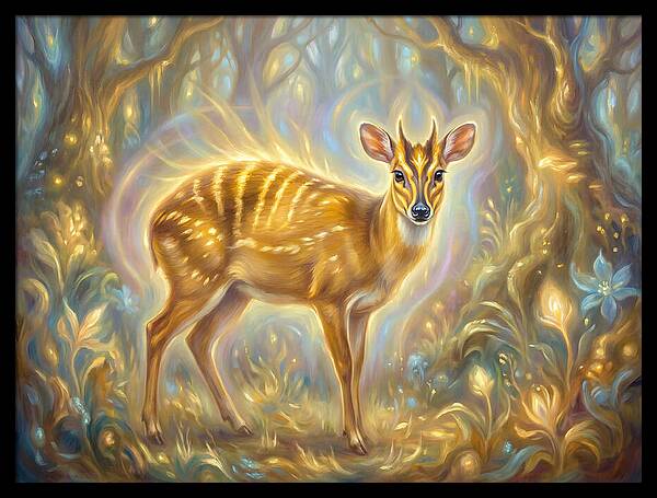 Yellow Backed Duiker In Enchanted Forest