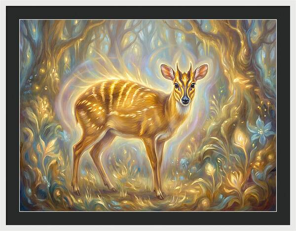 Yellow Backed Duiker In Enchanted Forest