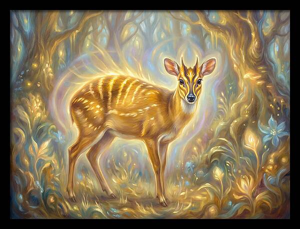 Yellow Backed Duiker In Enchanted Forest