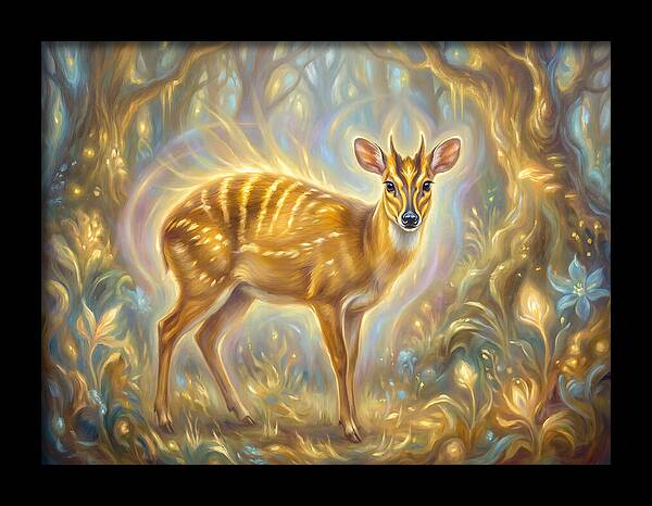 Yellow Backed Duiker In Enchanted Forest
