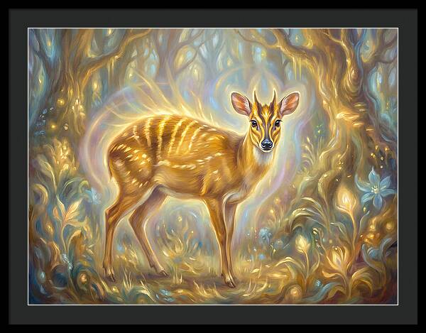 Yellow Backed Duiker In Enchanted Forest