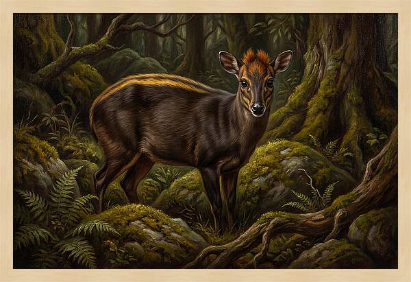 Yellow Backed Duiker In Forest
