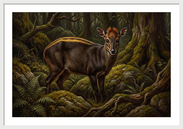 Yellow Backed Duiker In Forest