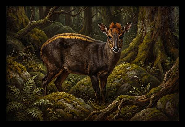 Yellow Backed Duiker In Forest