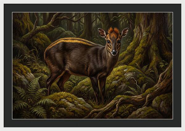 Yellow Backed Duiker In Forest