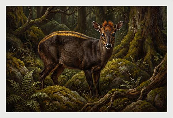 Yellow Backed Duiker In Forest