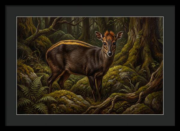 Yellow Backed Duiker In Forest