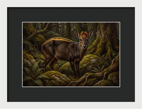 Yellow Backed Duiker In Forest