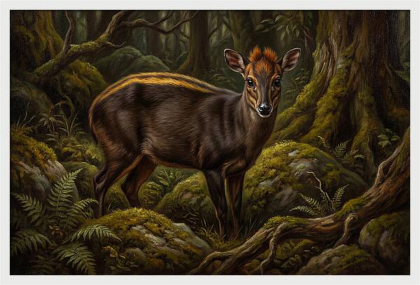 Yellow Backed Duiker In Forest