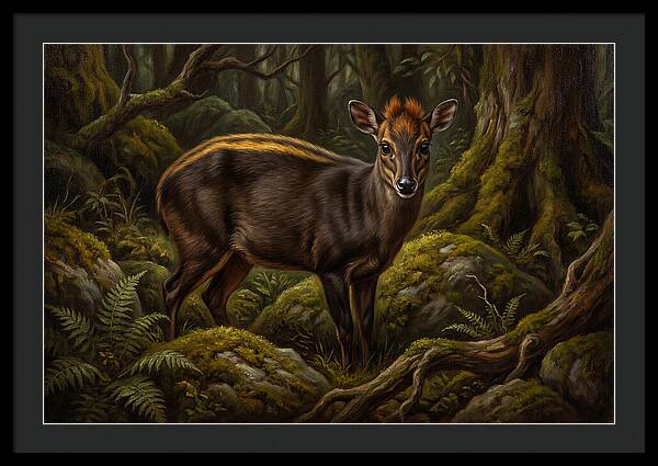 Yellow Backed Duiker In Forest