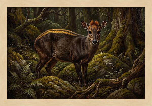 Yellow Backed Duiker In Forest