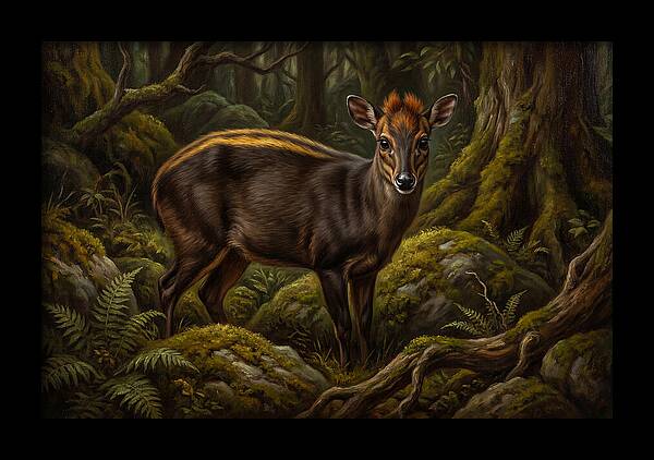 Yellow Backed Duiker In Forest