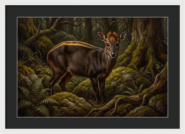 Yellow Backed Duiker In Forest