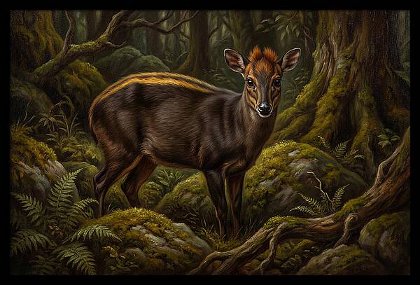 Yellow Backed Duiker In Forest