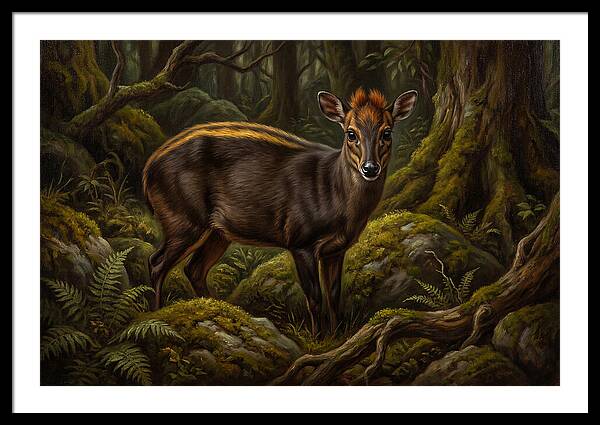 Yellow Backed Duiker In Forest