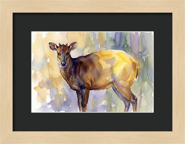 Yellow Backed Duiker Watercolor