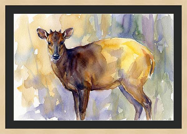 Yellow Backed Duiker Watercolor