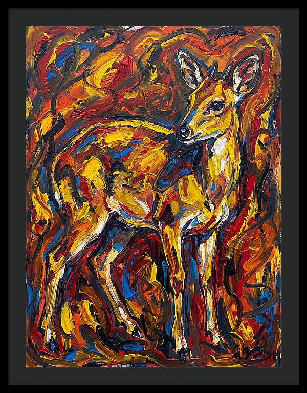 Yellow Banded Duiker In Vibrant Hues