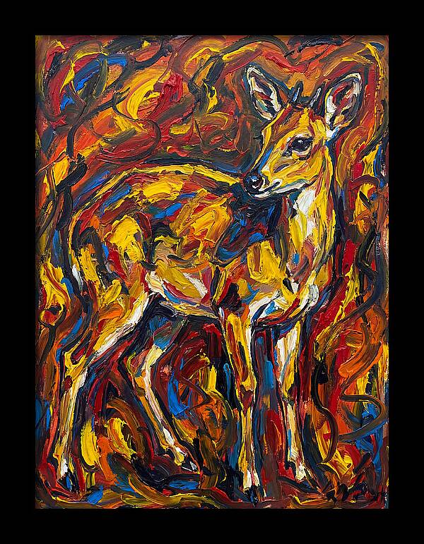 Yellow Banded Duiker In Vibrant Hues