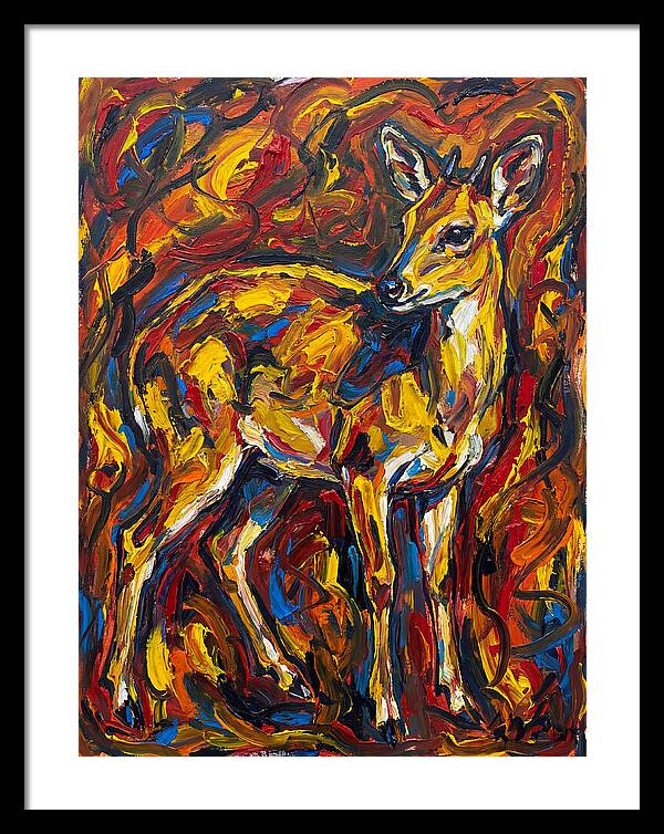 Yellow Banded Duiker In Vibrant Hues