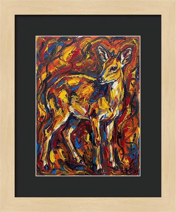 Yellow Banded Duiker In Vibrant Hues