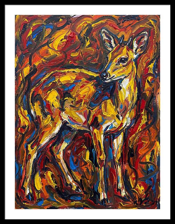 Yellow Banded Duiker In Vibrant Hues