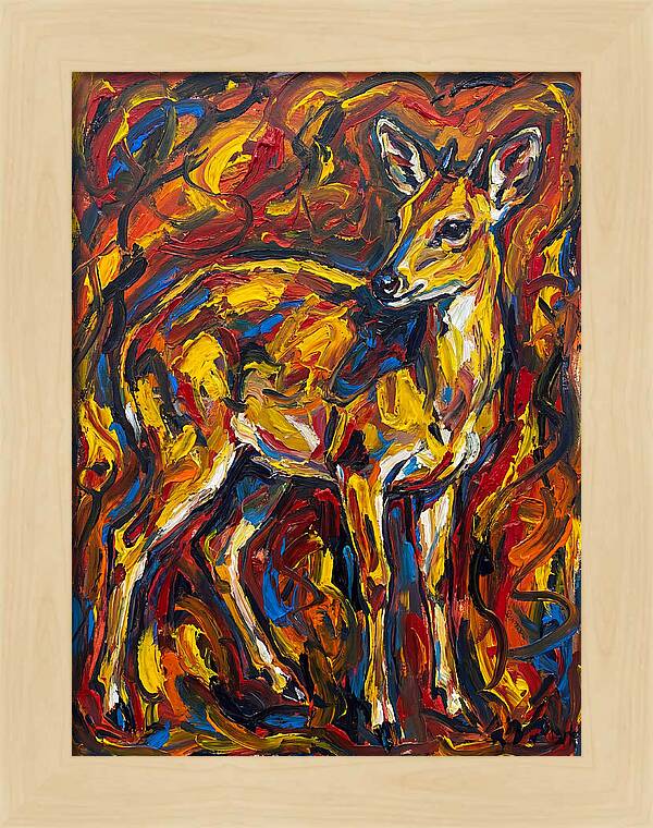 Yellow Banded Duiker In Vibrant Hues