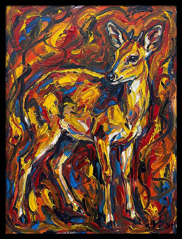 Yellow Banded Duiker In Vibrant Hues