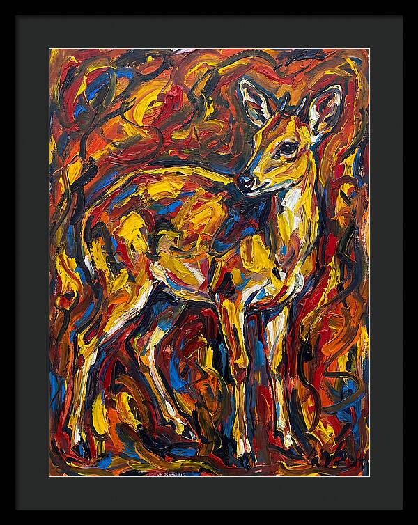 Yellow Banded Duiker In Vibrant Hues