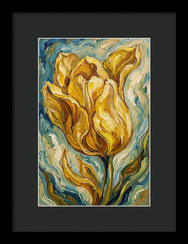 Yellow Tulip Blooming Brightly