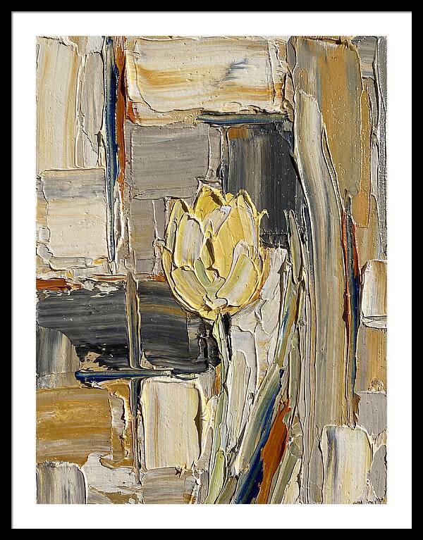 Yellow Tulip In Abstract Harmony