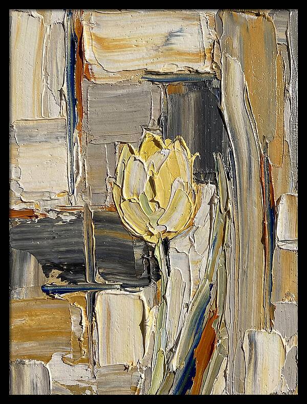 Yellow Tulip In Abstract Harmony
