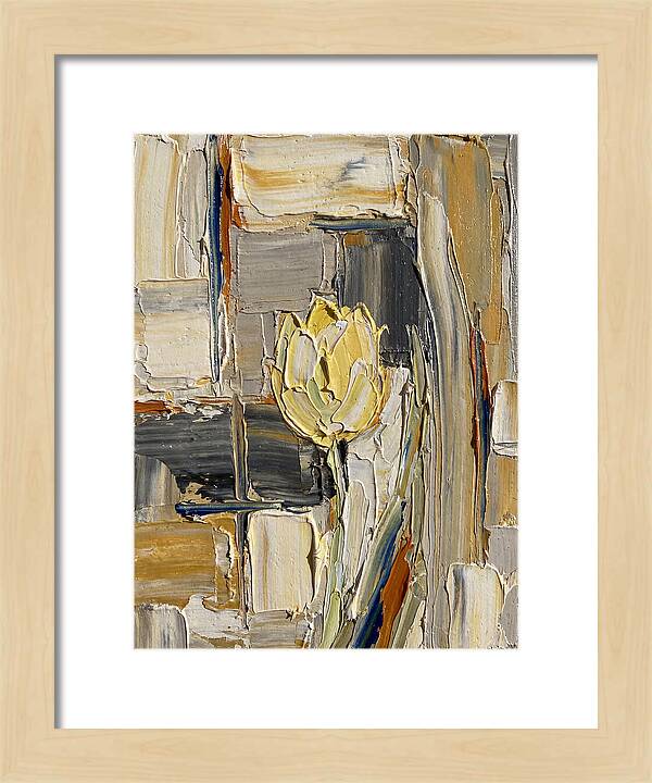 Yellow Tulip In Abstract Harmony