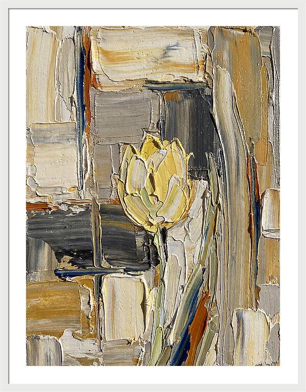 Yellow Tulip In Abstract Harmony