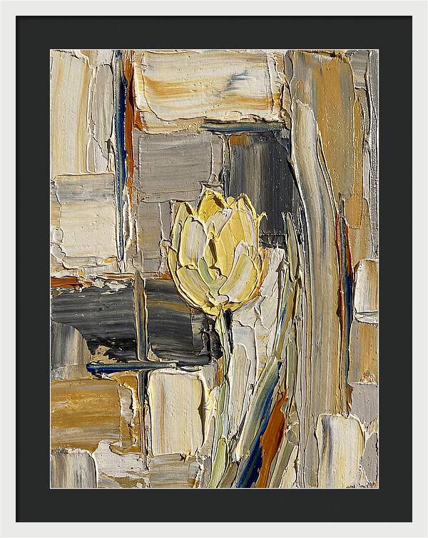 Yellow Tulip In Abstract Harmony